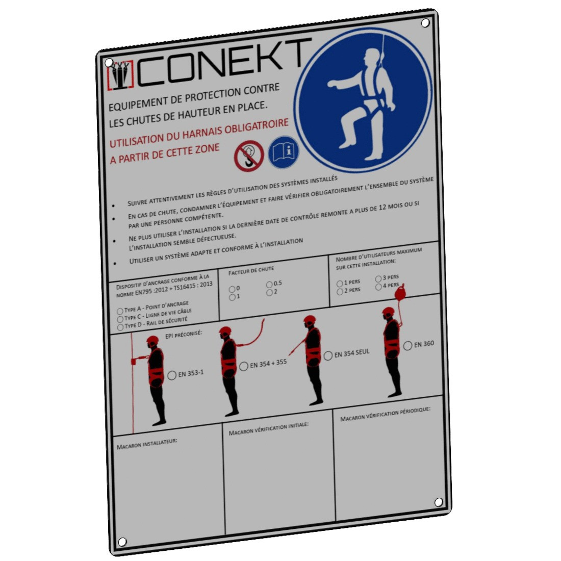 Panonceau à l'accès CONEKT